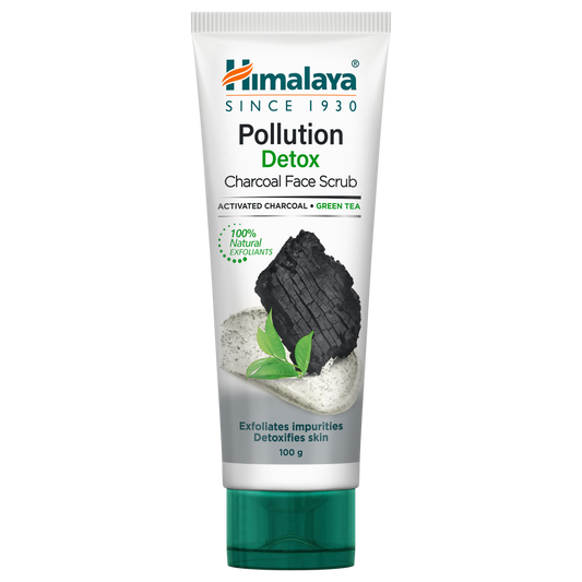 Himalaya Pollution Detox Charcoal Face Scrub | Deep Cleansing Scrub for Urban Skin - Swadesiicart