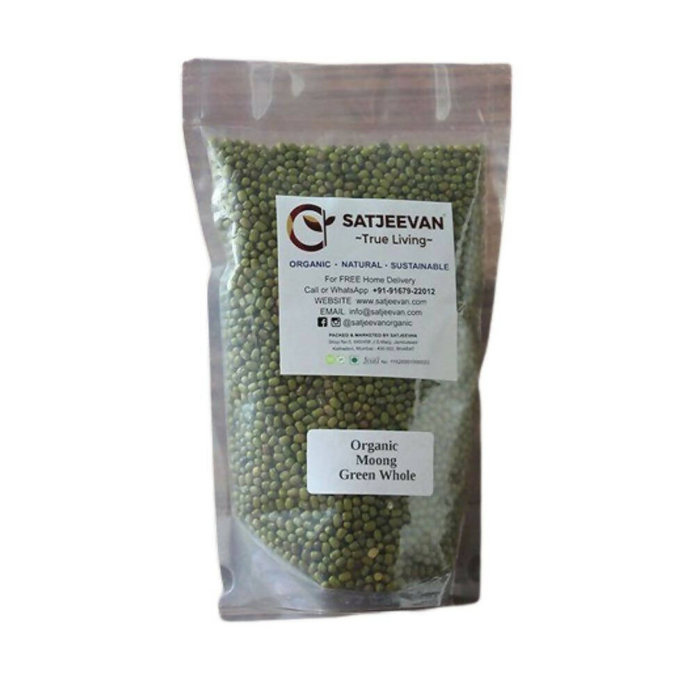Satjeevan Organic Moong Green Whole - Swadesiicart