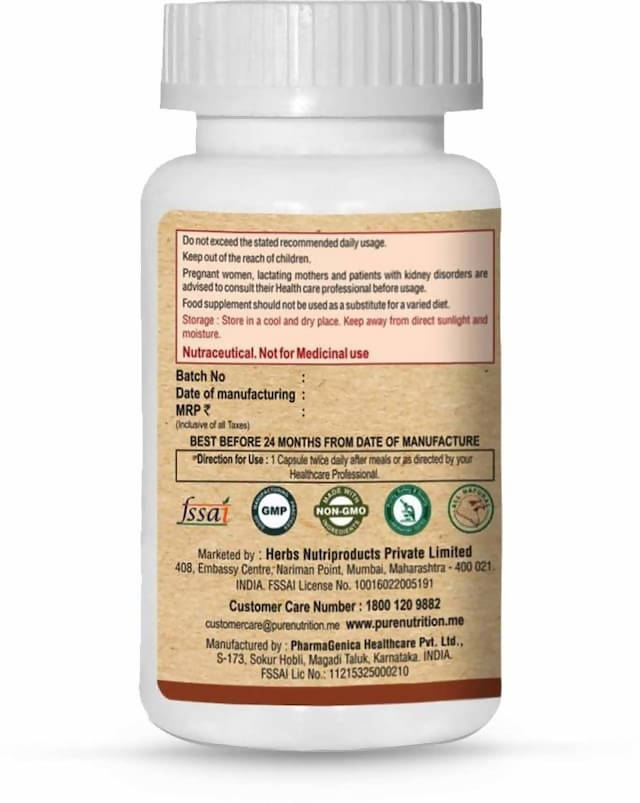 Pure Nutrition Bio Coenzyme Q10 125 mg Veg Capsules | Swadesiicart