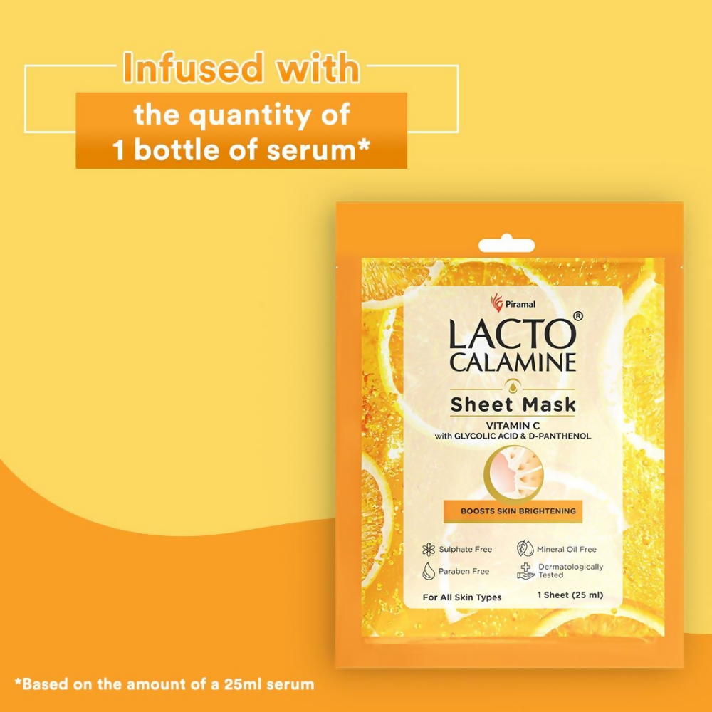 Lacto Calamine Vitamin C Face Sheet Mask - Swadesiicart