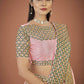 Vamsee Lata Pink Organza Saree - Swadesiicart