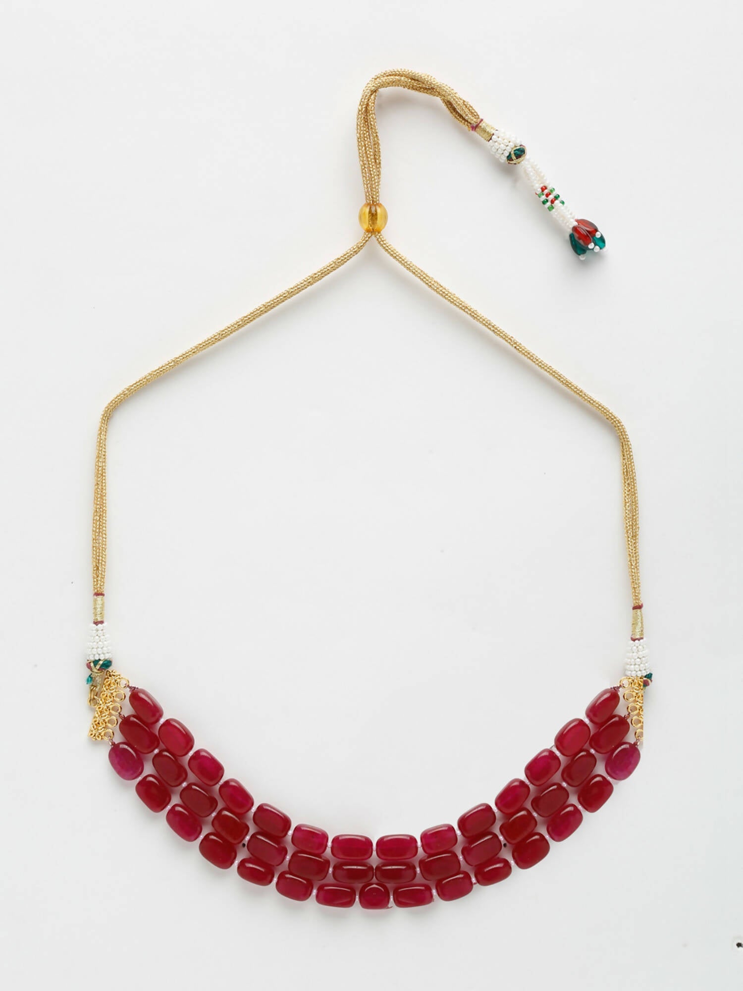 Maroon Choker - Ruby Raang | Swadesiicart