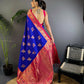 Joban Fashion Banarasi Royal Blue Woven Soft Silk Saree | Swadesiicart