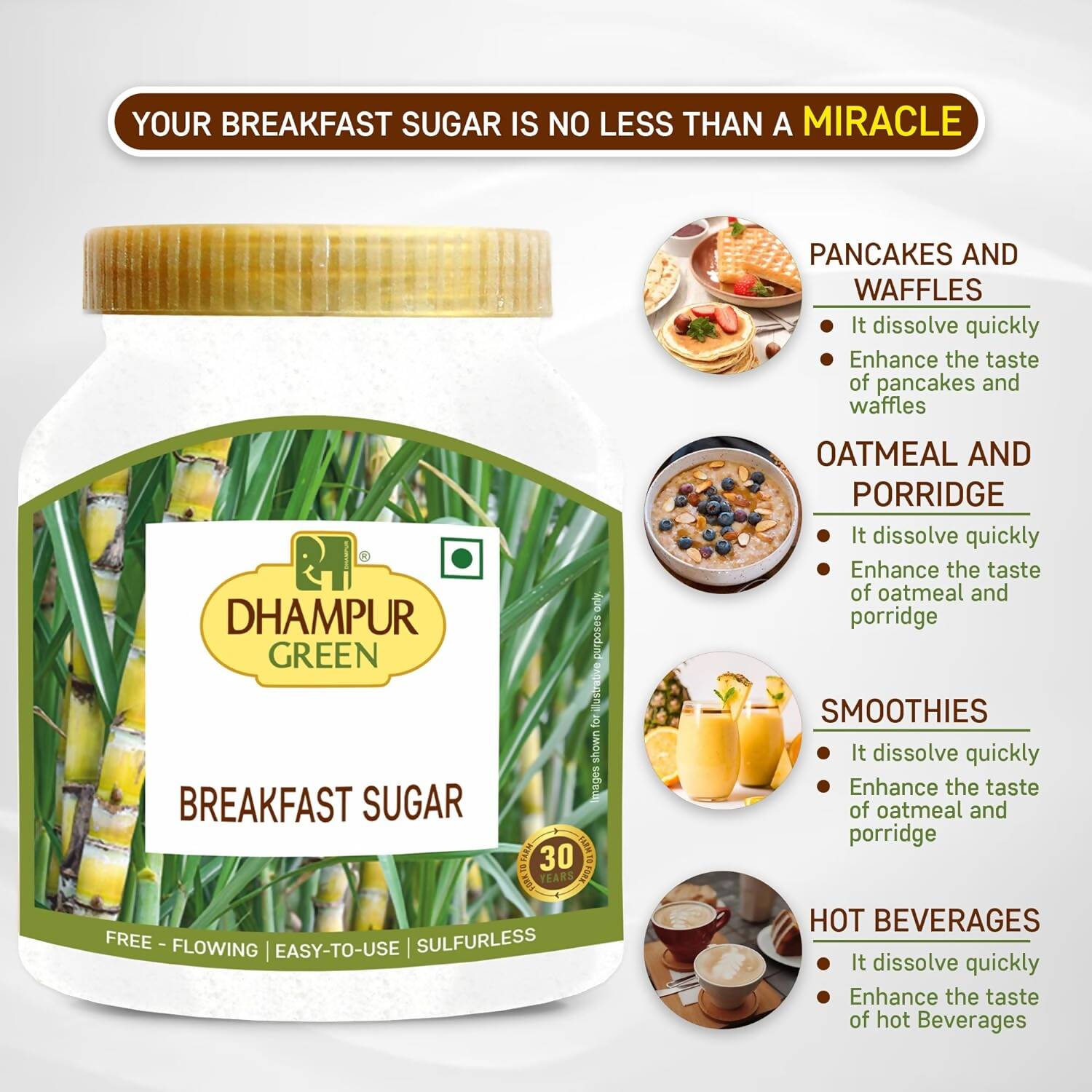 Dhampur Green Breakfast Sugar | Swadesiicart
