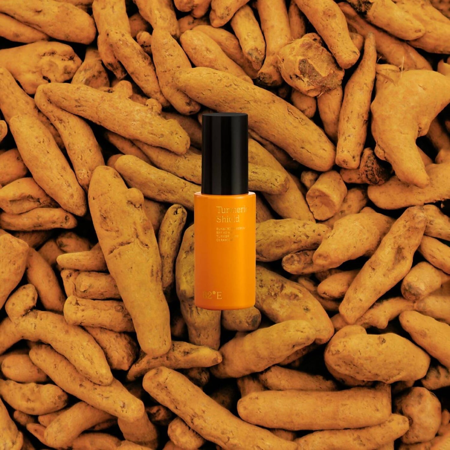 82°E By Deepika Padukone Turmeric Shield SPF 40 PA+++ Sunscreen Serum With Turmeric and Ceramides | Swadesiicart