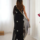 Black Fendy Designer Beads Moti,Val Sequence Work Saree - Siara