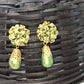 Terracotta Flower Stud With Waterdrop Earrings
