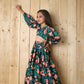 Aayaa Designer Printed Chinon Crochet Sequance Kids Lehenga Choli - Green