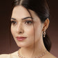 NVR Women's Gold-Polished American Diamond Studded Handcrafted Jewellery Set - Swadesiicart