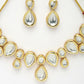 NVR Women's Gold Kundan-Studded Handcrafted Jewellery Set - Swadesiicart