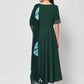FIORRA Women's Bottle Green Poly Crepe Flared Kurta With Dupatta - Swadesiicart