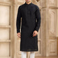 Raivat Ethnic Banarasi Art Silk Mirror Work Kurta Pajama In Black Colour | Swadesiicart