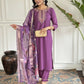 Purple Viscose chanderi Stitched Suit With Dupatta - Tanisha | Swadesiicart