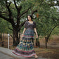 Aayaa Pure Chanderi Gown With Heavy Digital Print - Multi Color