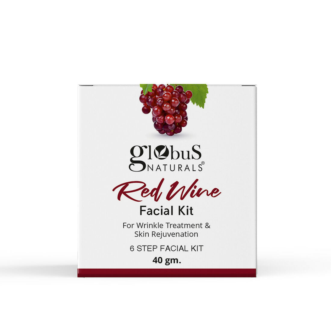 Globus Naturals Anti-Ageing Red Wine 6 Step Facial Kit | Swadesiicart