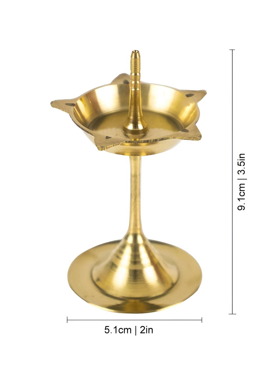 Spillbox Gold-Toned Brass Kuthu Vilakku Diyas Pooja Essential | Swadesiicart