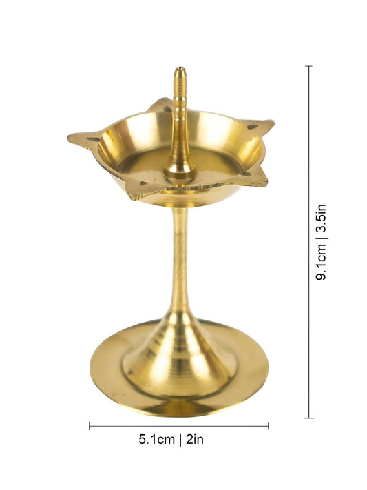 Spillbox Gold-Toned Brass Kuthu Vilakku Diyas Pooja Essential | Swadesiicart