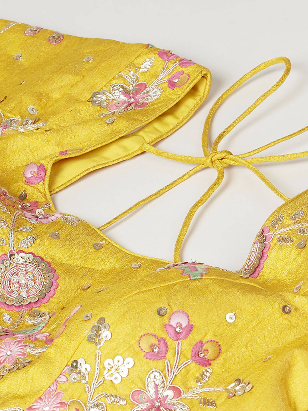 House of Panchhi Rose Pure Georgette Sequinse Work Lehenga & Blouse with Dupatta | Swadesiicart