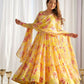 Joban Fashion Yellow Kurta Set Georgette Sequence Embroidery Work - Swadesiicart