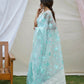 Vamsee Ishaq Sky Organza Saree - Swadesiicart