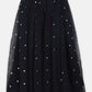 Ahalyaa Navy Blue Net Asymmetric Kids Top With Skirt For Girls | Swadesiicart