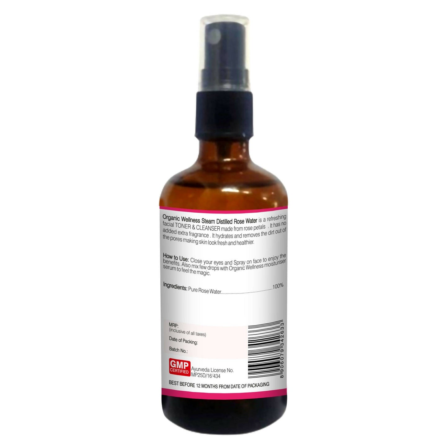 Organic Wellness Rose Water Gentle Cleanser - Swadesiicart