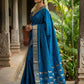Anaita Teal Silk Saree With Blouse Piece