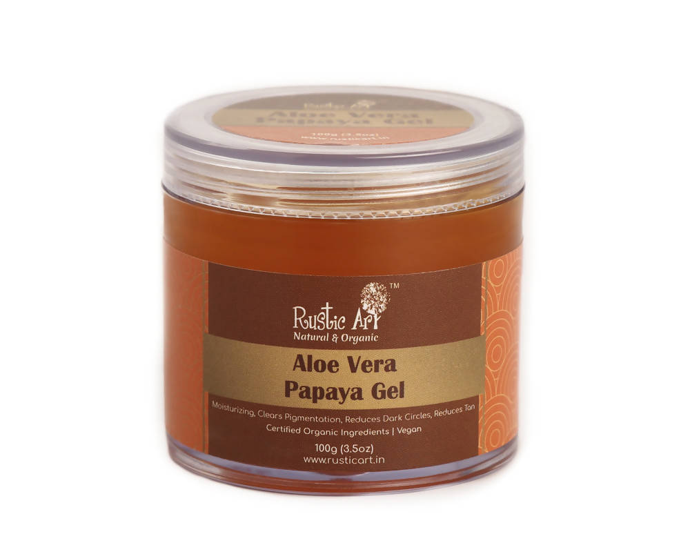 Rustic Art Aloevera Papaya Gel - Swadesiicart
