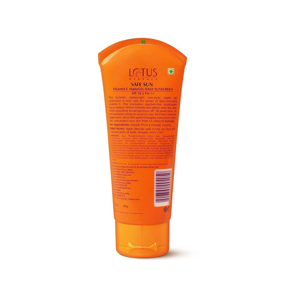 Lotus Herbals Safe Sun Vitamin C Matte Gel Daily Sunscreen SPF 50 PA+++ - Swadesiicart