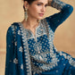 Anaita Teal Premium Chinon Embroidered Dhaga Sequence Work Ready Made Suit