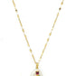 Antique Finish White Crystal Necklace - Ruby Raang | Swadesiicart