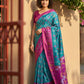 Shree Shyam Fashion Sky Blue Pochampally Silk Saree