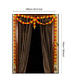 Tied Ribbons Yellow & Orange Door Hanging Garland Toran with Bells | Swadesiicart