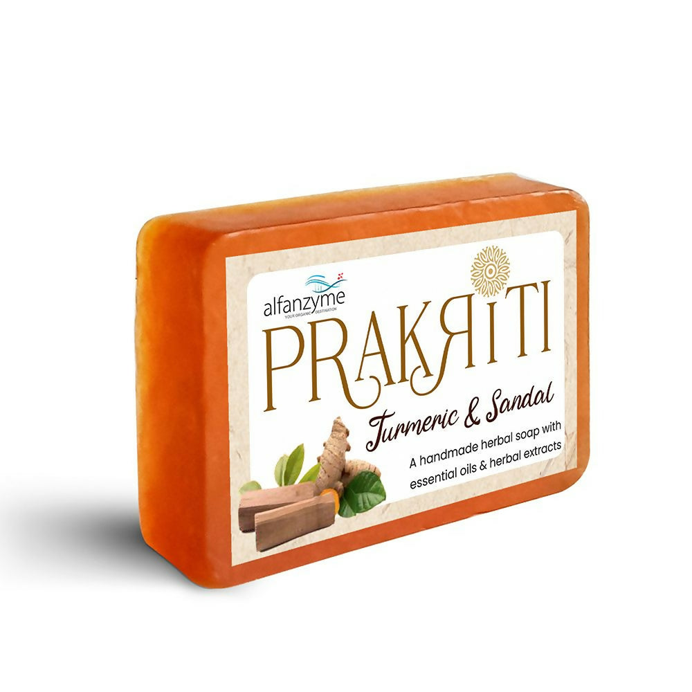 Prakriti Herbal Soap Turmeric and Sandal - Alfanzyme