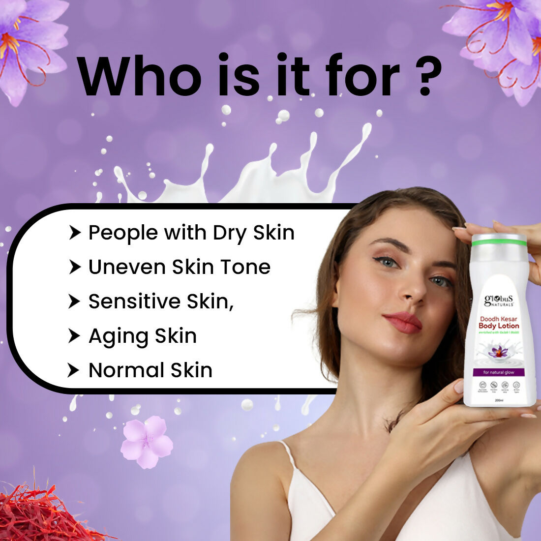 Globus Naturals Doodh Kesar Body Lotion | Swadesiicart