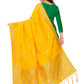 Mimosa Women's Gold Banarasi Art Silk Dupatta | Swadesiicart