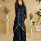 Anaita Black Silk Stylish Readymade Suit with Real Mirror Work