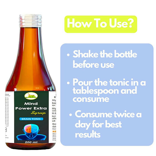 Mind Power Extra Brain Tonic Syrup | Swadesiicart