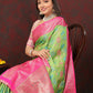 Lorenvalley Fashion Green Cotton Woven Design Zari Meenakari Weaving Saree - Swadesiicart