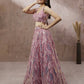 House of Panchhi CORAL Net Sequinse Work Lehenga & Blouse, Dupatta | Swadesiicart