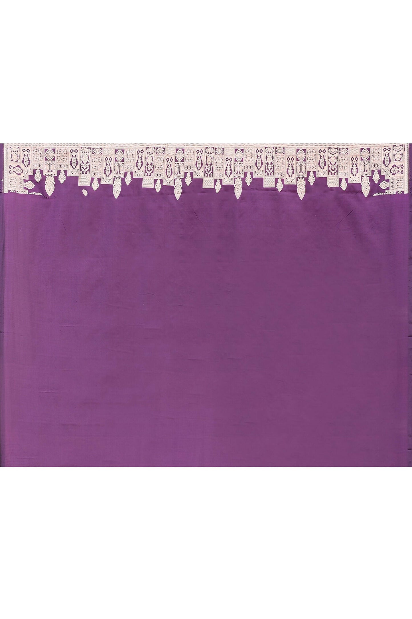 Joban Fashion Plum Purple Hand Woven & Zari Work Katan Pure Handloom Banarasi Silk Saree | Swadesiicart