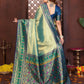 Aastha Fashion Sea Green Tissue Silk Weaving Saree