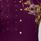 NOZ2TOZ Women's Embroidered Straight Rayon Purple Kurta Only - Swadesiicart
