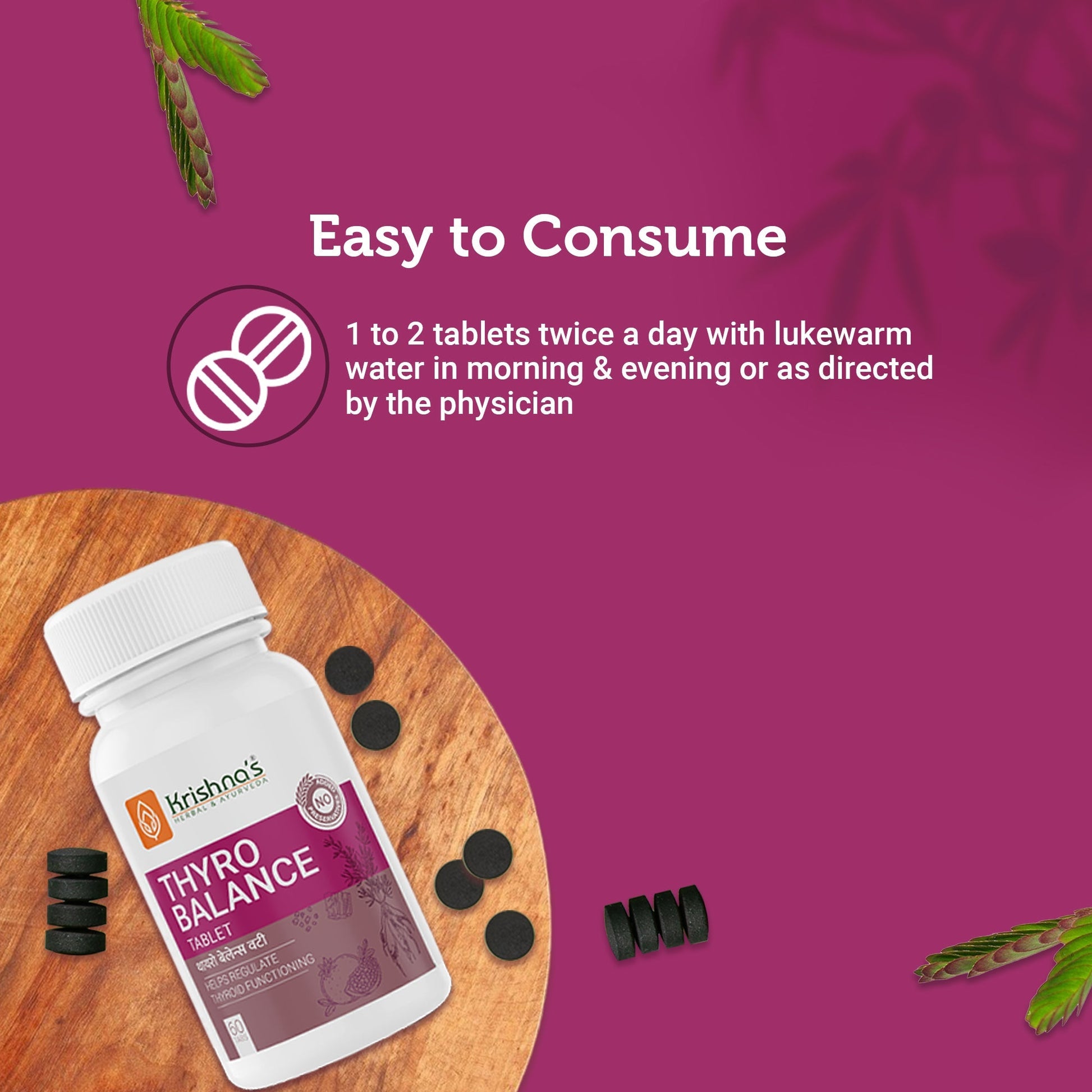 Krishna'S Herbal & Ayurveda Thyro Balance Tablets | Swadesiicart