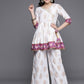 Ahalyaa Women's Traditional Wear Co-ods - White - Swadesiicart