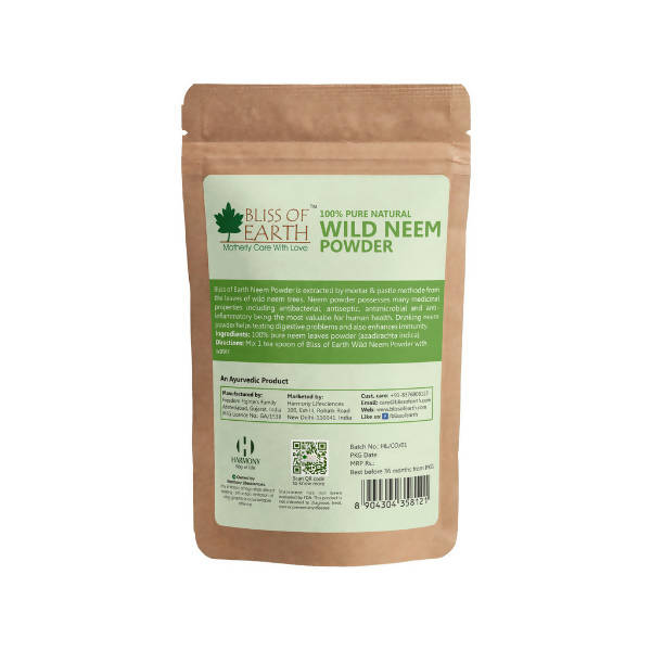 Bliss of Earth 100% Pure Natural Wild Neem Powder - Swadesiicart