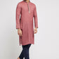 Ethnic India Pink Men's Kurta Abstract Polyester | Swadesiicart