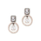 Stone kundan earrings (white) - Ruby Raang - Swadesiicart