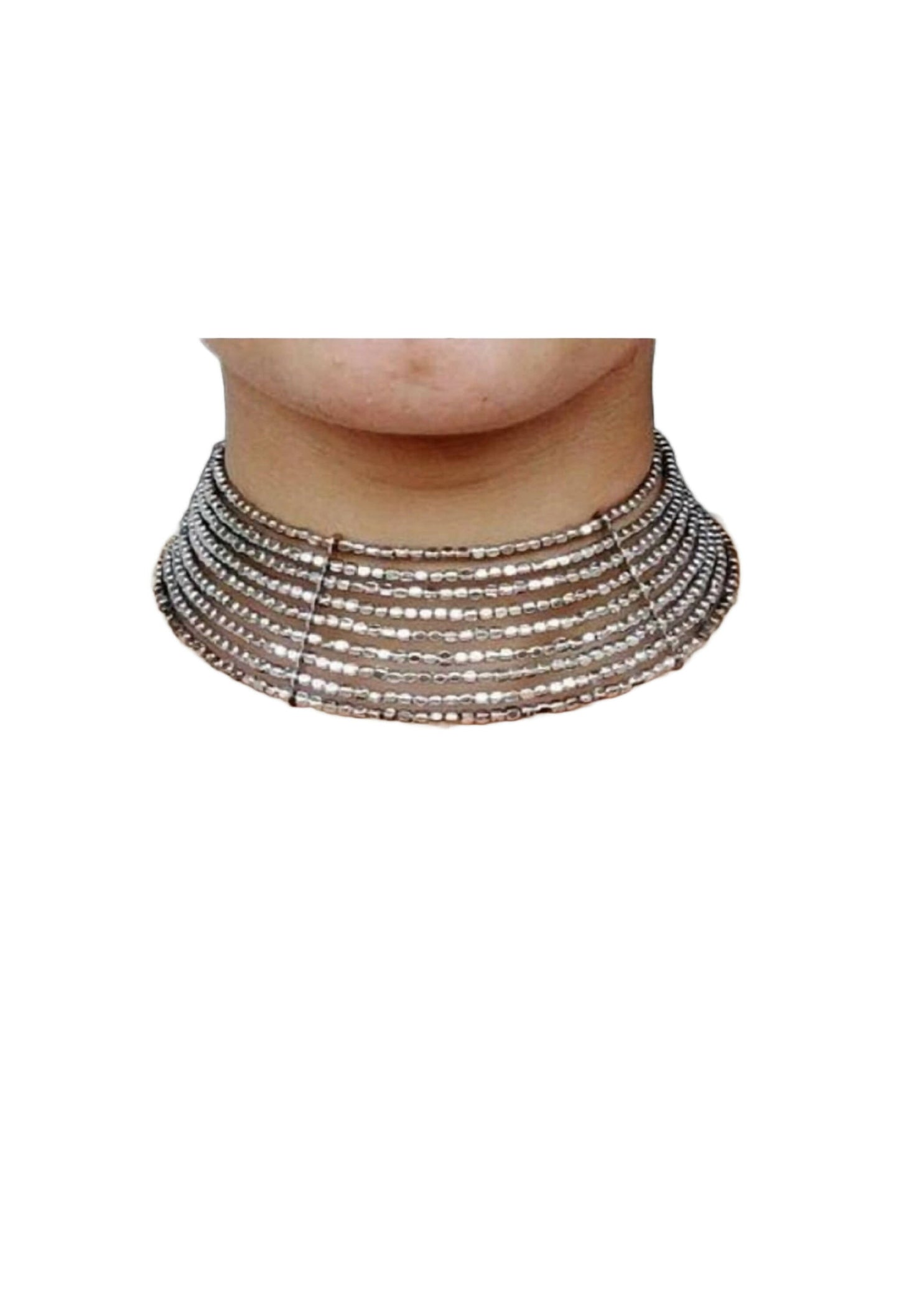 Mominos Fashion Joharkamal Oxidised Beaded work Hasli Design Choker For Women & Girls | Swadesiicart