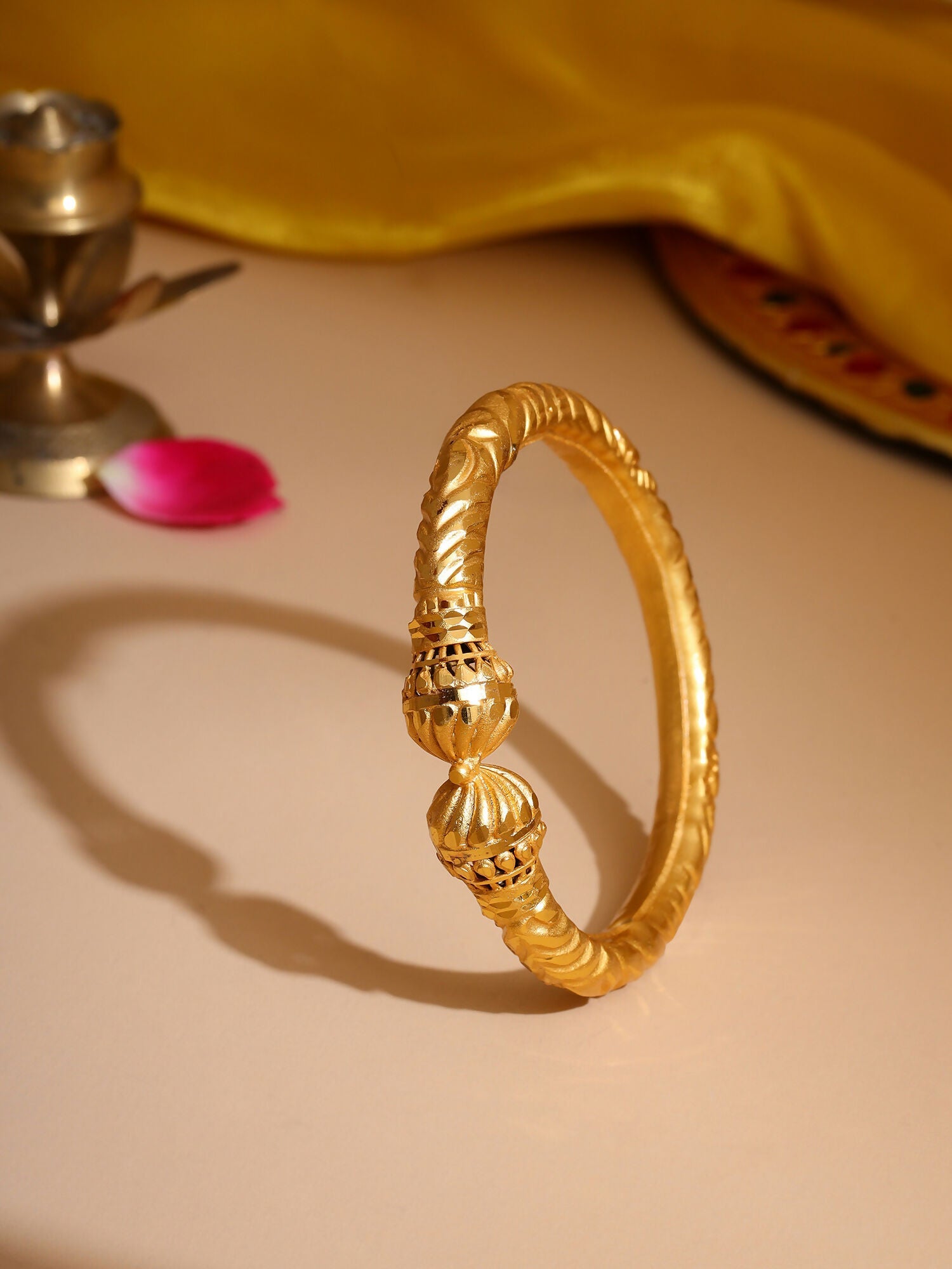 Ruby Raang Golden Bangle | Swadesiicart